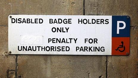 Disabled parking sign