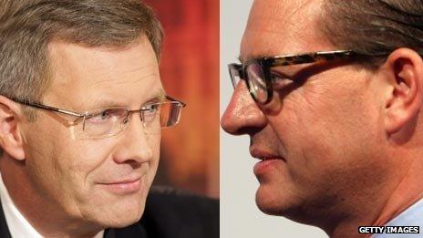 German President Christian Wulff (L) and Bild Chief Editor Kai Diekmann (composite image)