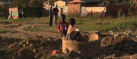 Children playing in Ficksburg