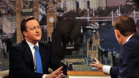 David Cameron speaks to Andrew Marr