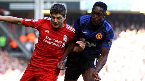 Steven Gerrard and Danny Welbeck