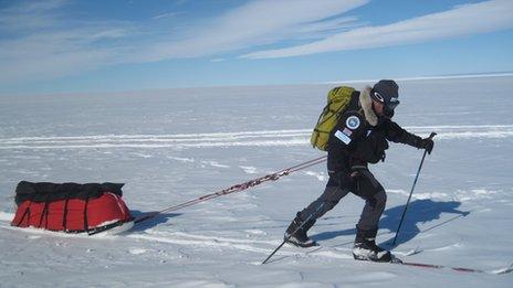 Mark Wood on an arctic expedition