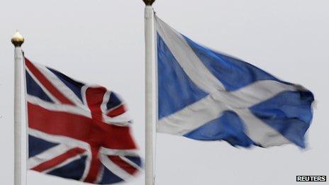 UK and Scotland flags