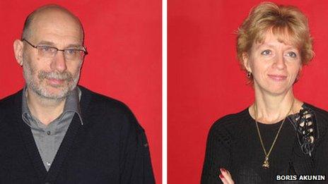 Boris Akunin and his wife Erika (image from Akunin's blog)