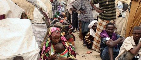 Internally displaced people in Somalia, photographed in 2011