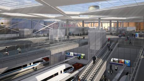 Artist's impression of the redeveloped Curzon Street station