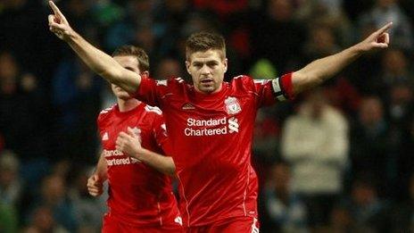 Liverpool midfielder Steven Gerrard