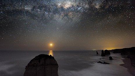 Milky Way over Shipwreck coast