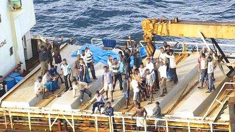 File photo of Tamil refugees on a boat