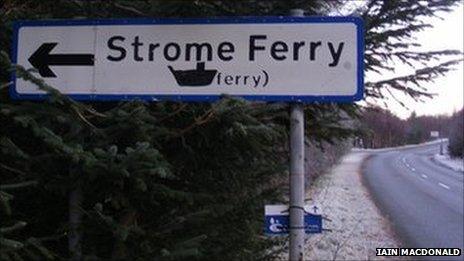 Strome Ferry sign. Pic: Iain MacDonald