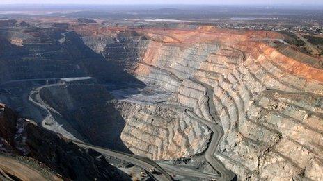 Open cast gold mine in Western Australia