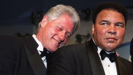 Bill Clinton and Muhammad Ali