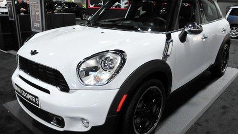 Mini Cooper S at a motor show in Washington DC