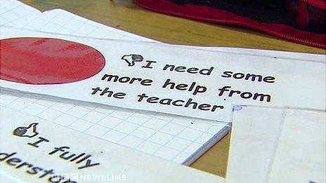 "I need some more help from the teacher" sign