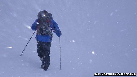 White out Northern Cairngorms on 5 January. Pic: SAIS