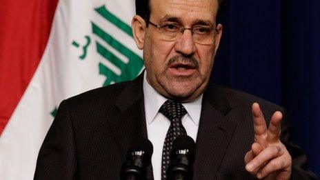 Nouri Maliki in Washington (12 December 2011)