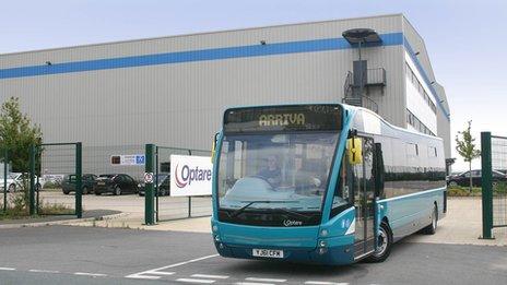 Optare factory and bus