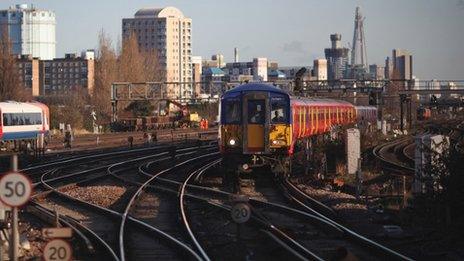 Trains at Clapham Junction Station