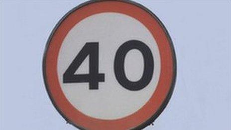 Speed limit sign