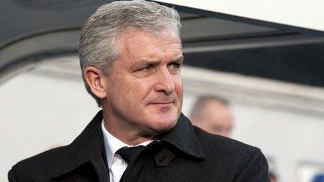 QPR boss Mark Hughes during his sides 3-1 win over Wigan