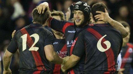 Edinburgh players celebrating