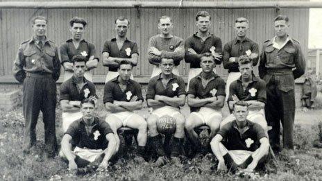 Wales football team at Auschwitz