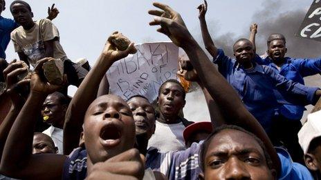 Supporters of Raila Odinga, in Kisumu (file photo)