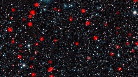 APEX image of the Furnace constellation (ESO, APEX (MPIfR/ESO/OSO), A. Weiss et al., NASA Spitzer Science Center)