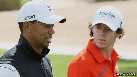 Tiger Woods and Rory McIlroy