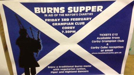 Burns Supper sign