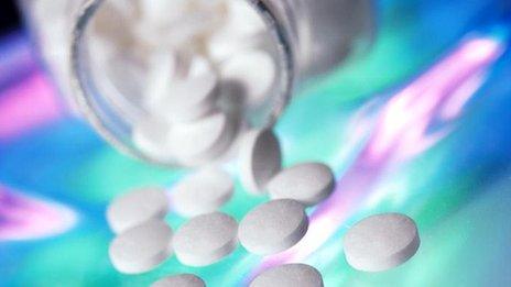 A spilled bottle of pills