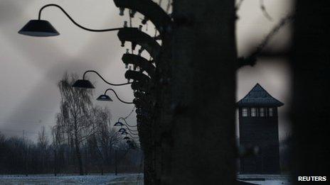 A view of Auschwitz, 27 January 2012