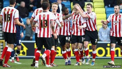 Rickie Lambert celebrates