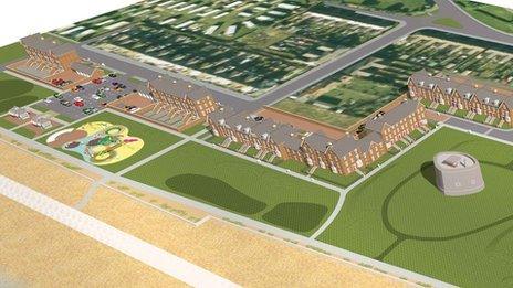 Artist's impression of part of the Felixstowe south seafront development