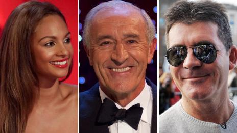 Alesha Dixon, Len Goodman and Simon Cowell