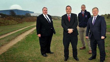 Richard Smith, Suffolk County Council; Jim Crawford, Sizewell B director; Andrew Nunn, Suffolk Coastal District Council and Nick Collinson, Suffolk Coast and Heaths AONB manager