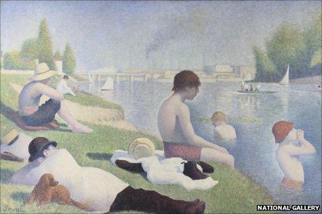 Bathers at Asnieres by Georges Seurat