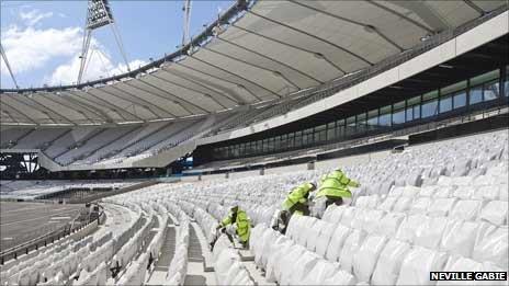 Neville Gabie in Olympic Stadium