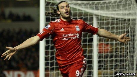 Liverpool striker Andy Carroll