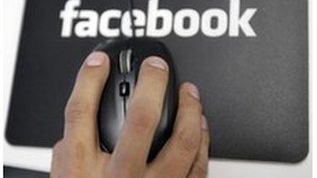 Mousemat with Facebook on it