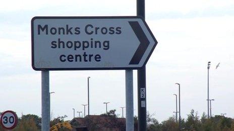 Monks Cross sign