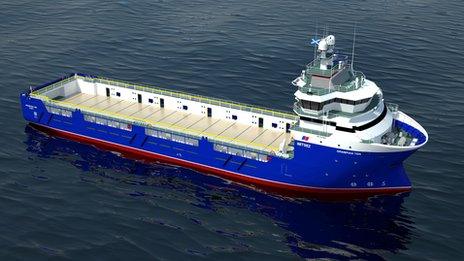 Image of a new platform supply vessel the Craig Group will build