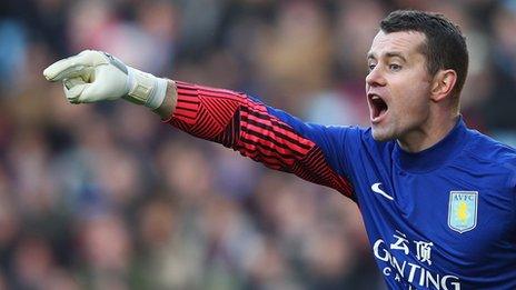 Aston Villa goalkeeper Shay Given