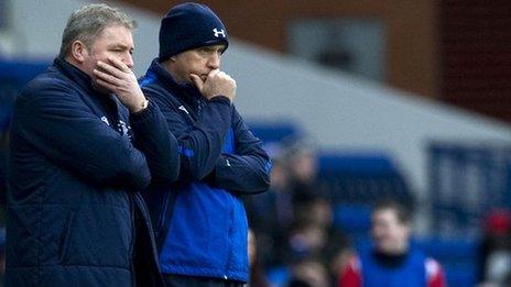 Rangers manager Ally McCoist and Kenny McDowall