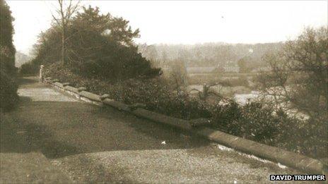 A view of the Thinking Path in the rear terrace at Darwin's childhood home