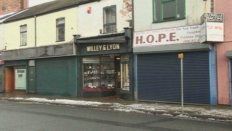 Empty Grimsby shops