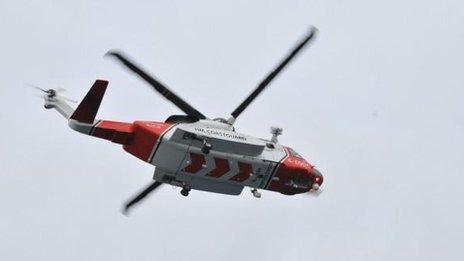 Coastguard helicopter. Pic: MCA