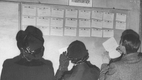 Women at the Jewish Refugees Committee offices in Woburn House