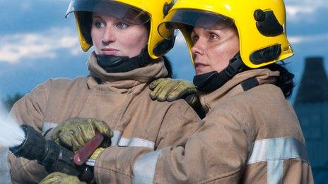 Firefighters Gemmanesse Plant and Ursula Robateu-Martin (Staffordshire Fire and Rescue Service)