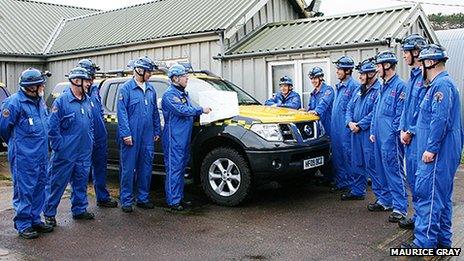 Happisburgh and Mundesley coastguards at Bacton